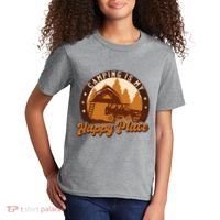 Camping Is My Happy Place Retro Kids T-Shirt thumb 2