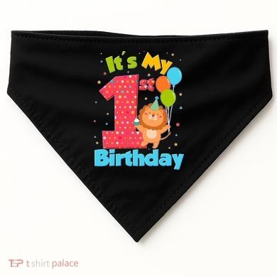 Cute It's My First 1st Birthday USA-Made Doggie Bandana