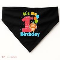 Cute It's My First 1st Birthday USA-Made Doggie Bandana thumb 0