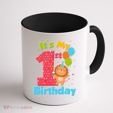 Cute It's My First 1st Birthday Coffee Mug back