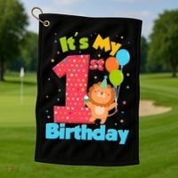 Cute It's My First 1st Birthday Golf Towel thumb 1
