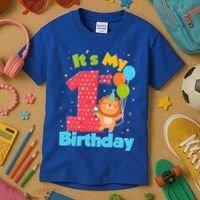 Cute It's My First 1st Birthday Kids T-Shirt thumb 3