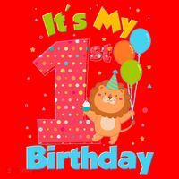 Cute It's My First 1st Birthday Santa Hat thumb 1