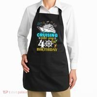 Cruising Into My 40th Birthday 40 Year Old Cruise Birthday Apron thumb 2