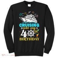 Cruising Into My 40th Birthday 40 Year Old Cruise Birthday Sweatshirt thumb 0