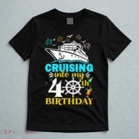 Cruising Into My 40th Birthday 40 Year Old Cruise Birthday T-Shirt thumb 5