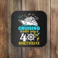 Cruising Into My 40th Birthday 40 Year Old Cruise Birthday Coaster thumb 0