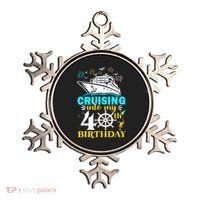 Cruising Into My 40th Birthday 40 Year Old Cruise Birthday Ornament thumb 0