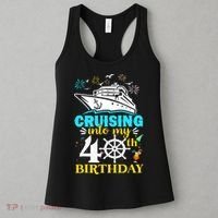 Cruising Into My 40th Birthday 40 Year Old Cruise Birthday Women's Tank Top thumb 3