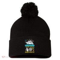 Cruising Into My 40th Birthday 40 Year Old Cruise Birthday Pom Pom 12in Knit Beanie thumb 0