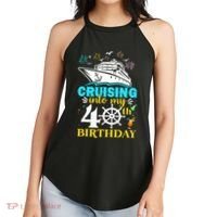 Cruising Into My 40th Birthday 40 Year Old Cruise Birthday Women's Perfect Tri Rocker Tank thumb 2