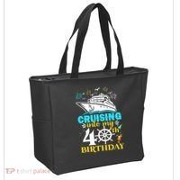 Cruising Into My 40th Birthday 40 Year Old Cruise Birthday Tote Bag thumb 2