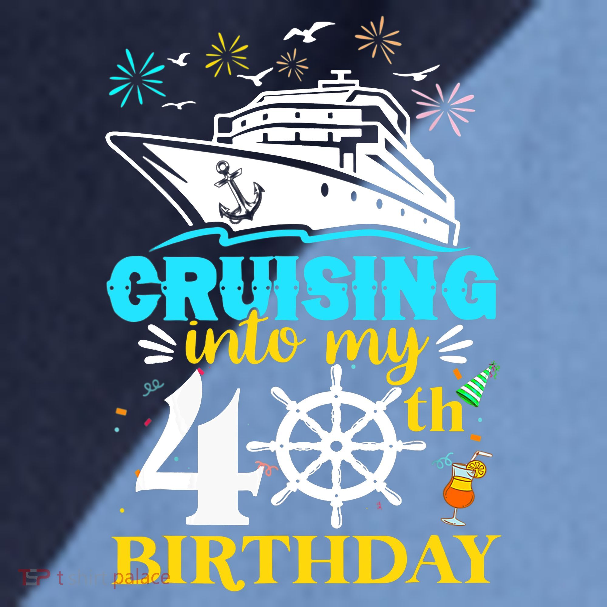 Cruising Into My 40th Birthday 40 Year Old Cruise Birthday Raglan Baseball Sleeve Shirt