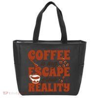 Coffee Is My Escape From Reality Caffeine Lover Tote Bag thumb 0
