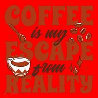 Coffee Is My Escape From Reality Caffeine Lover Santa Hat thumb 1