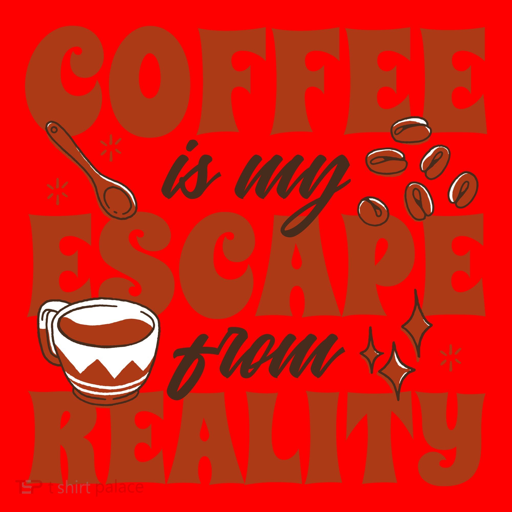 Coffee Is My Escape From Reality Caffeine Lover Santa Hat