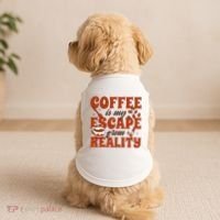 Coffee Is My Escape From Reality Caffeine Lover Doggie Tank thumb 2