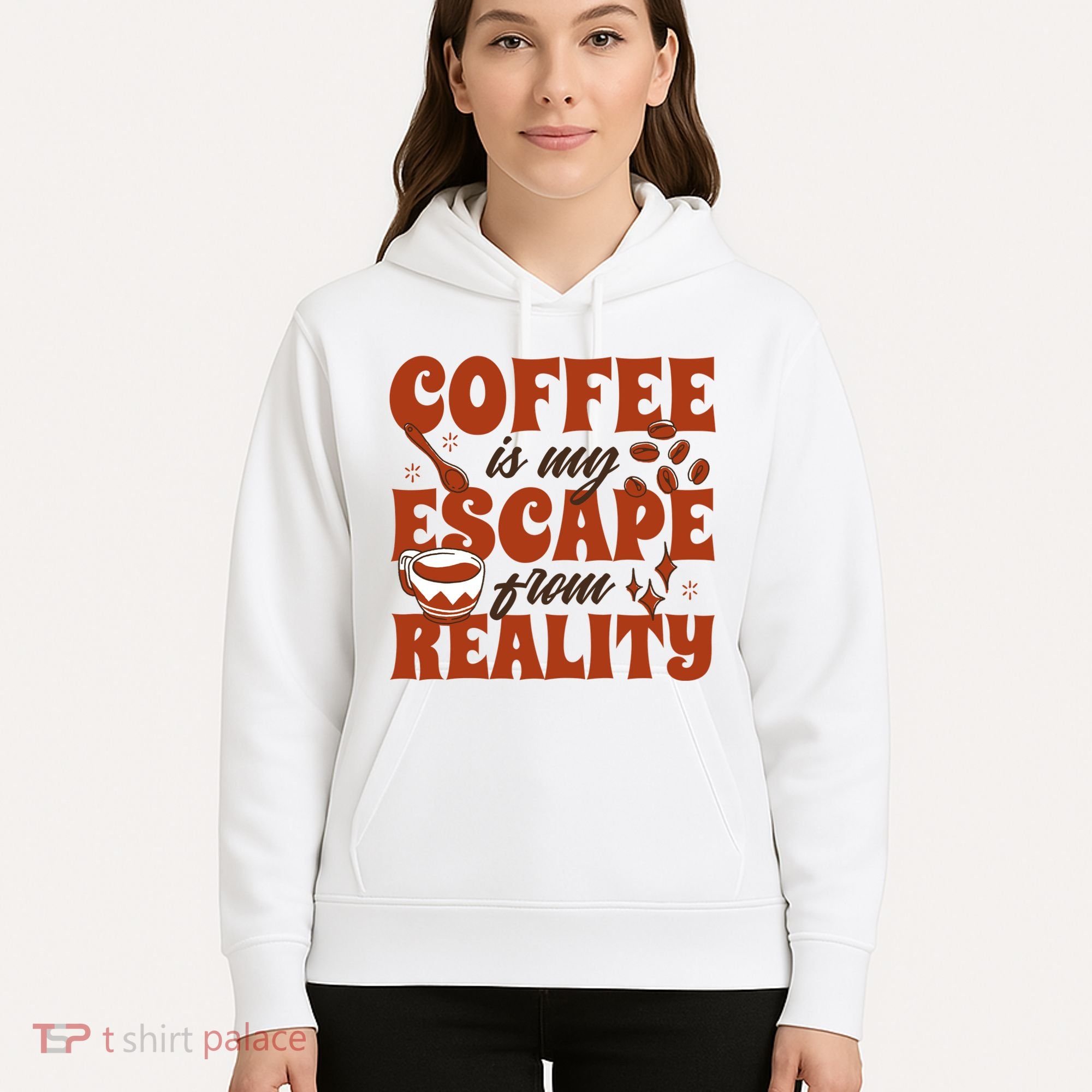 Coffee Is My Escape From Reality Caffeine Lover Hoodie