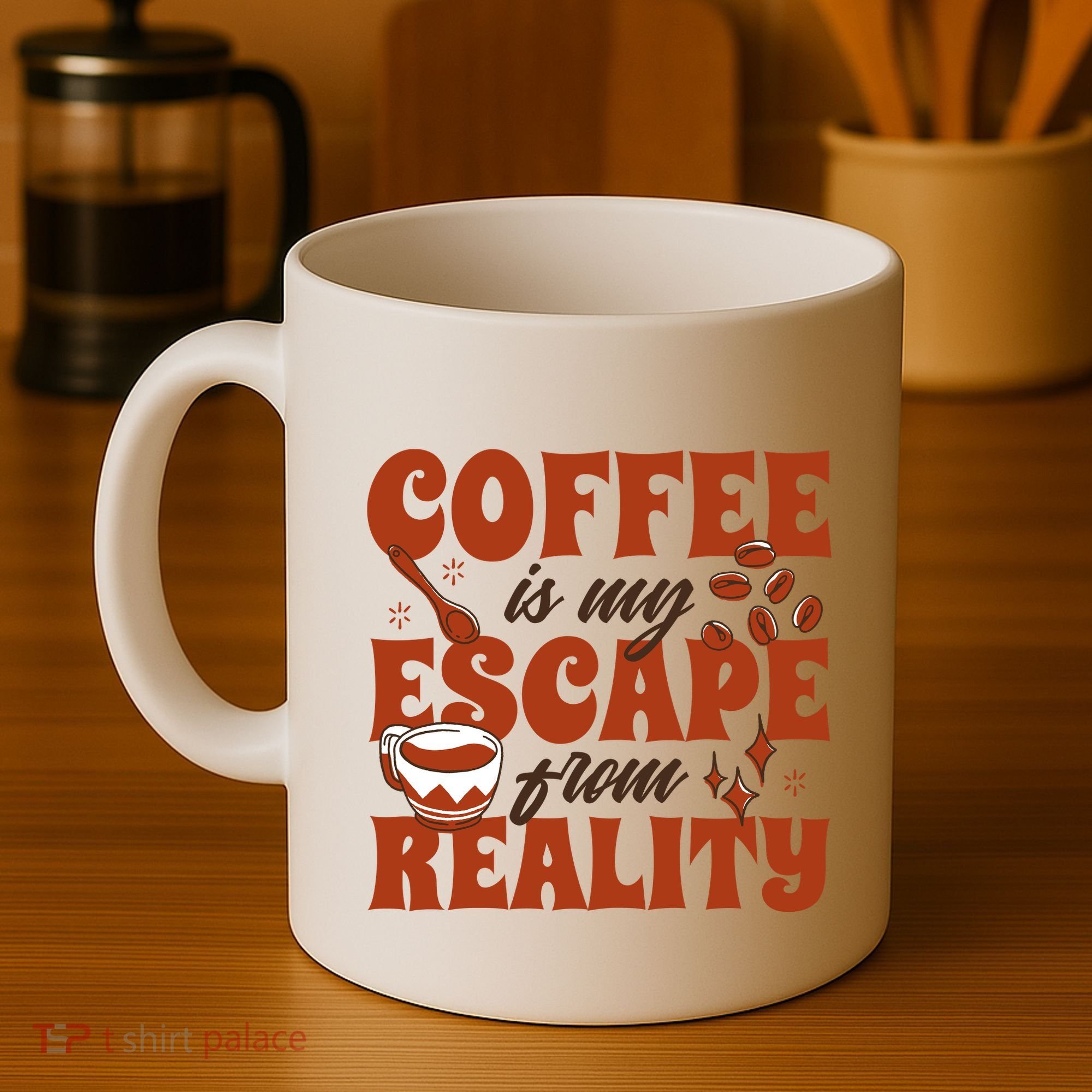 Coffee Is My Escape From Reality Caffeine Lover Coffee Mug