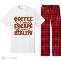 Coffee Is My Escape From Reality Caffeine Lover Pajama Set thumb 0