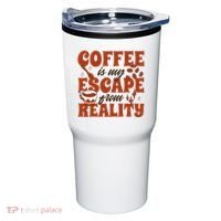 Coffee Is My Escape From Reality Caffeine Lover Tumbler thumb 0
