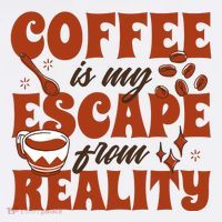 Coffee Is My Escape From Reality Caffeine Lover Mousepad thumb 1