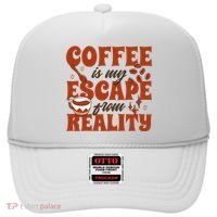 Coffee Is My Escape From Reality Caffeine Lover Hat thumb 0
