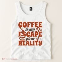 Coffee Is My Escape From Reality Caffeine Lover Tank Top thumb 2