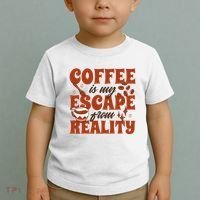 Coffee Is My Escape From Reality Caffeine Lover Toddler T-Shirt thumb 2