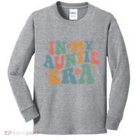Cute In My Auntie Era Fun Aunt Kids Long Sleeve Shirt thumb 0