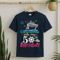 Cruising Into My 50th Birthday Cruise Party Cruise Crew T-Shirt thumb 2
