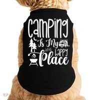 Camping Is My Happy Place Funny Camping Doggie Tank thumb 0