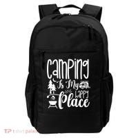 Camping Is My Happy Place Funny Camping Backpack thumb 0