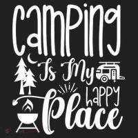Camping Is My Happy Place Funny Camping Hat thumb 2