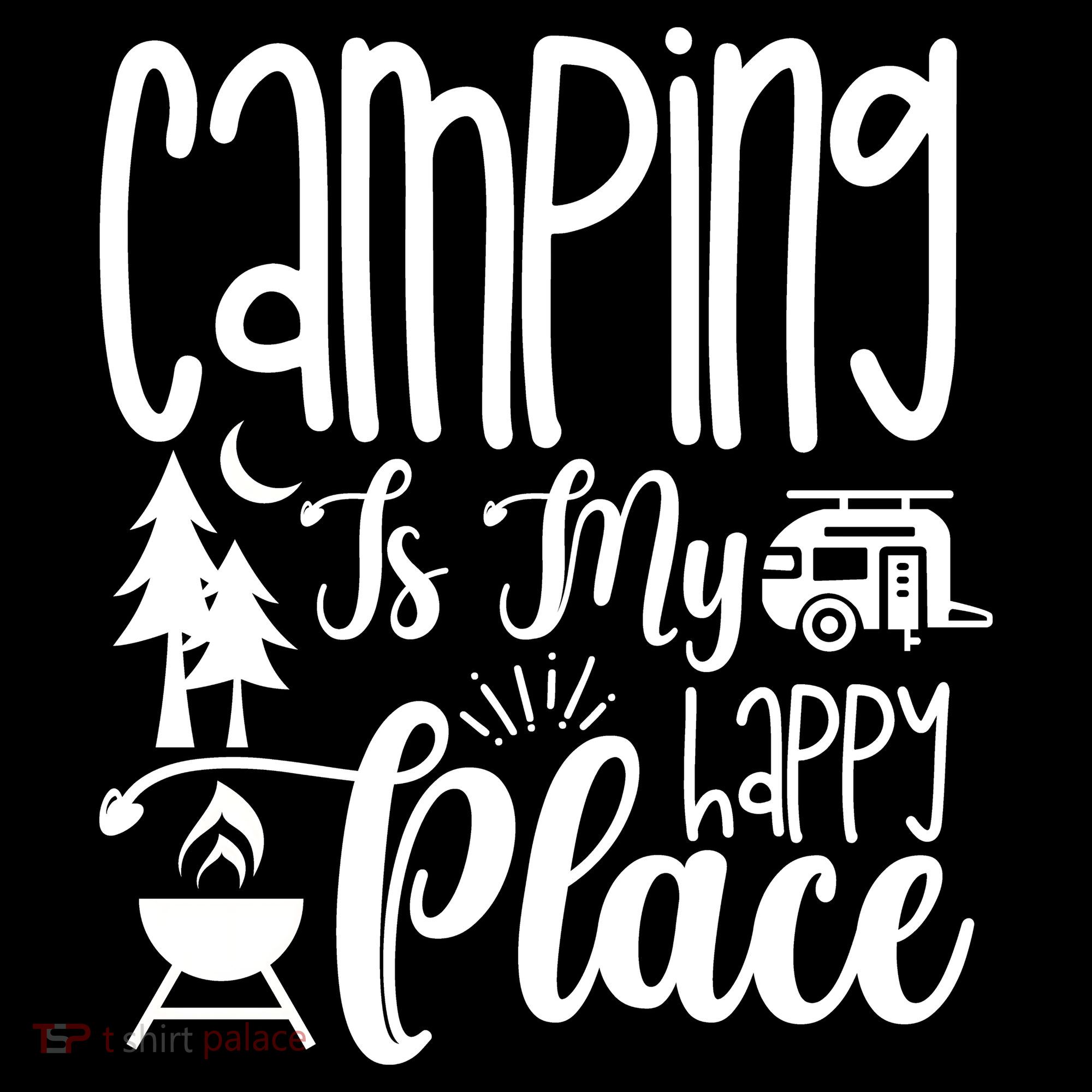 Camping Is My Happy Place Funny Camping Visor