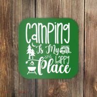 Camping Is My Happy Place Funny Camping Coaster thumb 0