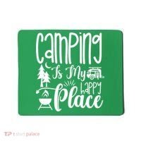 Camping Is My Happy Place Funny Camping Mousepad thumb 0