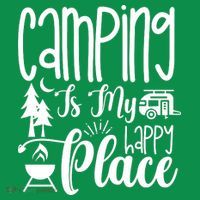 Camping Is My Happy Place Funny Camping Mousepad thumb 1