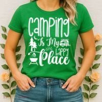 Camping Is My Happy Place Funny Camping Women's T-Shirt thumb 2