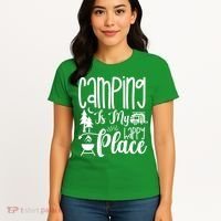 Camping Is My Happy Place Funny Camping Women's T-Shirt thumb 4