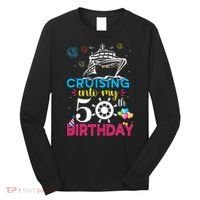 Cruising Into My 50th Birthday Cruise Party Long Sleeve Shirt thumb 0
