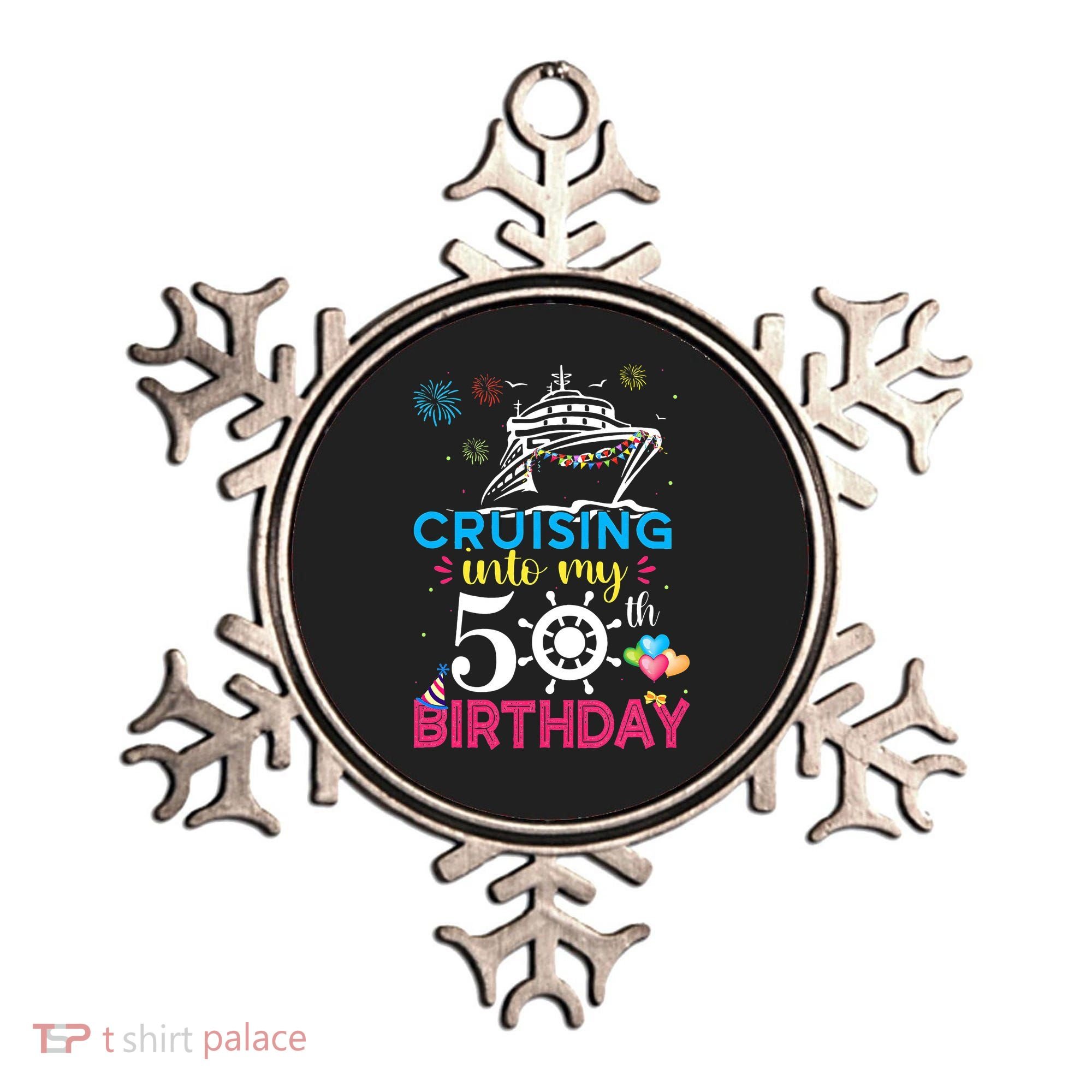 Cruising Into My 50th Birthday Cruise Party Ornament