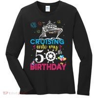 Cruising Into My 50th Birthday Cruise Party Women's Long Sleeve Shirt thumb 0