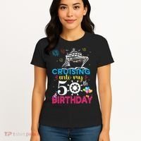Cruising Into My 50th Birthday Cruise Party Women's T-Shirt thumb 4