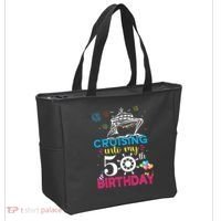 Cruising Into My 50th Birthday Cruise Party Tote Bag thumb 2
