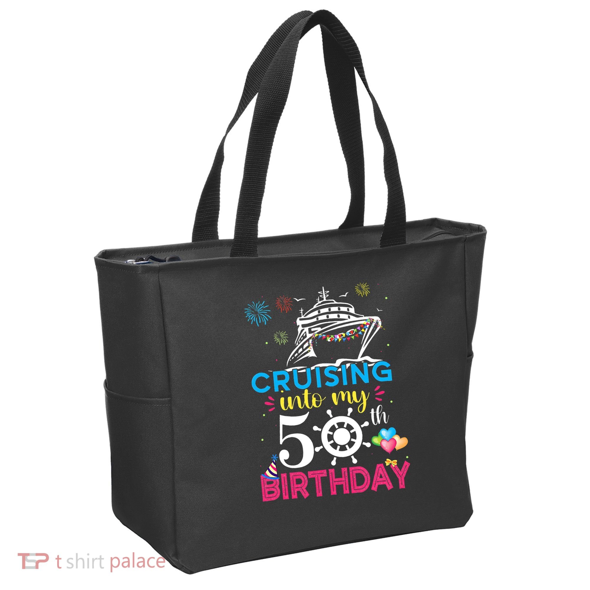 Cruising Into My 50th Birthday Cruise Party Tote Bag