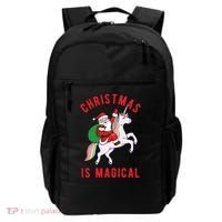 Christmas Is Magical Unicorn Santa Claus Backpack thumb 0