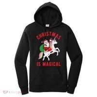Christmas Is Magical Unicorn Santa Claus Women's Hoodie thumb 0