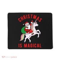 Christmas Is Magical Unicorn Santa Claus Mousepad thumb 0