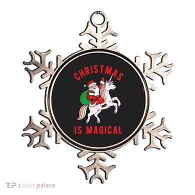 Christmas Is Magical Unicorn Santa Claus Ornament